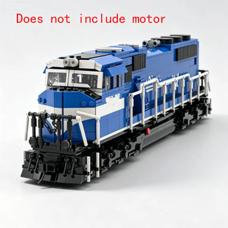 MOC 2045pcs Mechanical Set Diesel Locomotive Freight Train Model Small Particle Assembly Building Blocks Adult Ornament DIY Toy