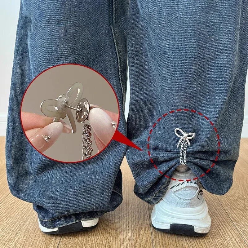 

Women'S Adjustable Clothes Clips With Butterfly Decorations - Instant Sleeve Shortening, Suitable For Shirts, Dresses, Pants