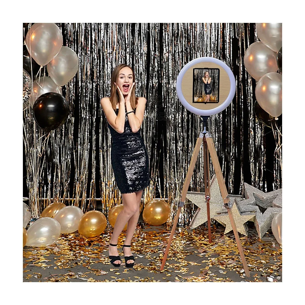 

New Trend Removable Floor Standing LCD Mini Photo Booth Stand For Business & Party Supplies Featuring An IPad Holder