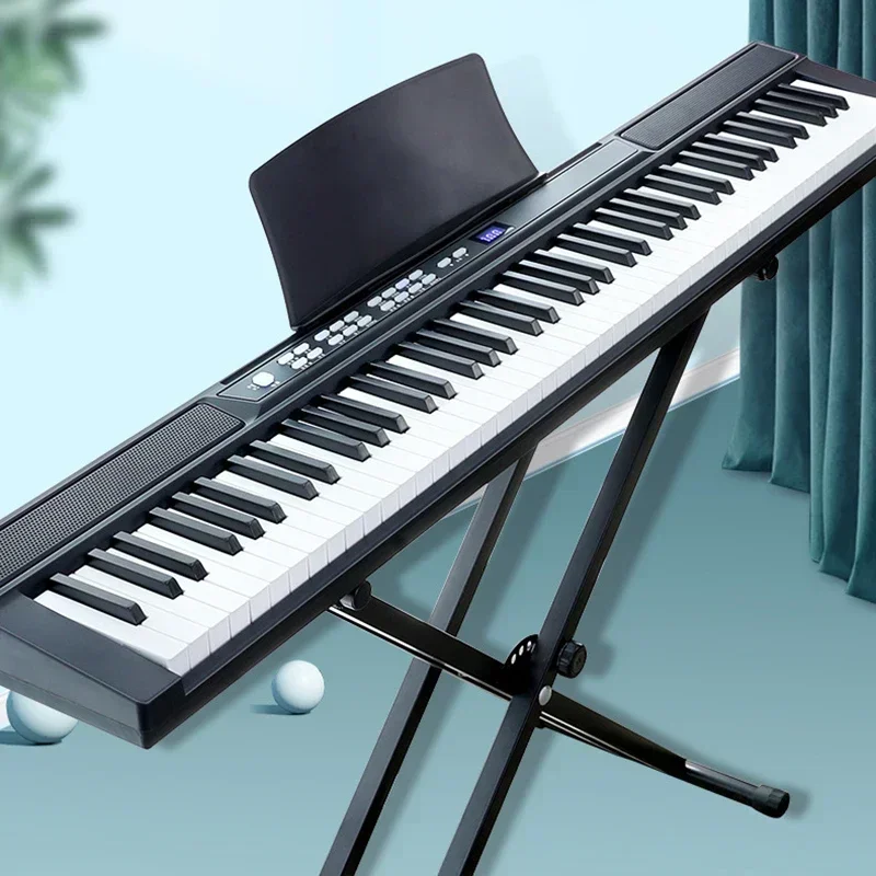 

For Black Portable Electronic Organ 88 Keys Electronic Piano Adult Children Beginners Pianos Professional Keyboard Instruments