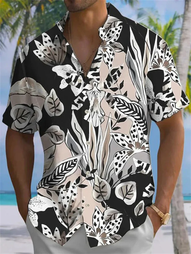 Men's designer clothing 3D printed shirt for summer travel in 2025, Hawaii beach, Hawaii Harajuku colorful