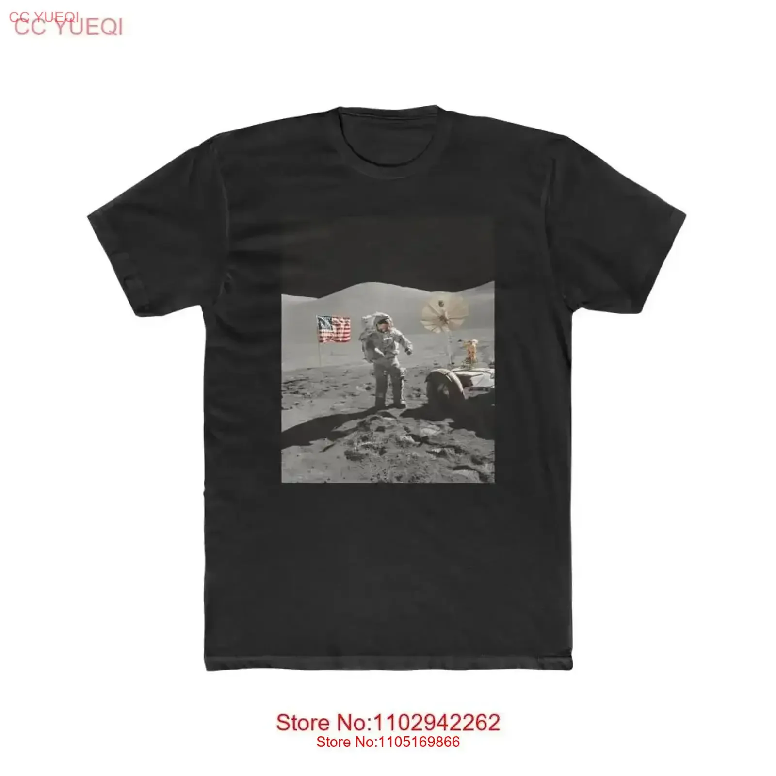 

Футболка с изображением астронавта Юджина «Чернань ходит к Лунным ровингом», винтажная стильная дышащая универсальная модная футболка