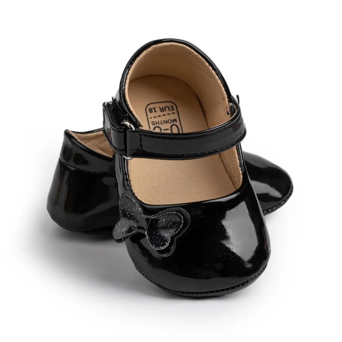 Meckior Baby Girl Shoes Newborn PU Leather Bowknot Dress Infants Shoes Rubber Non-Slip Toddler First Walker Baby Shoes Girls