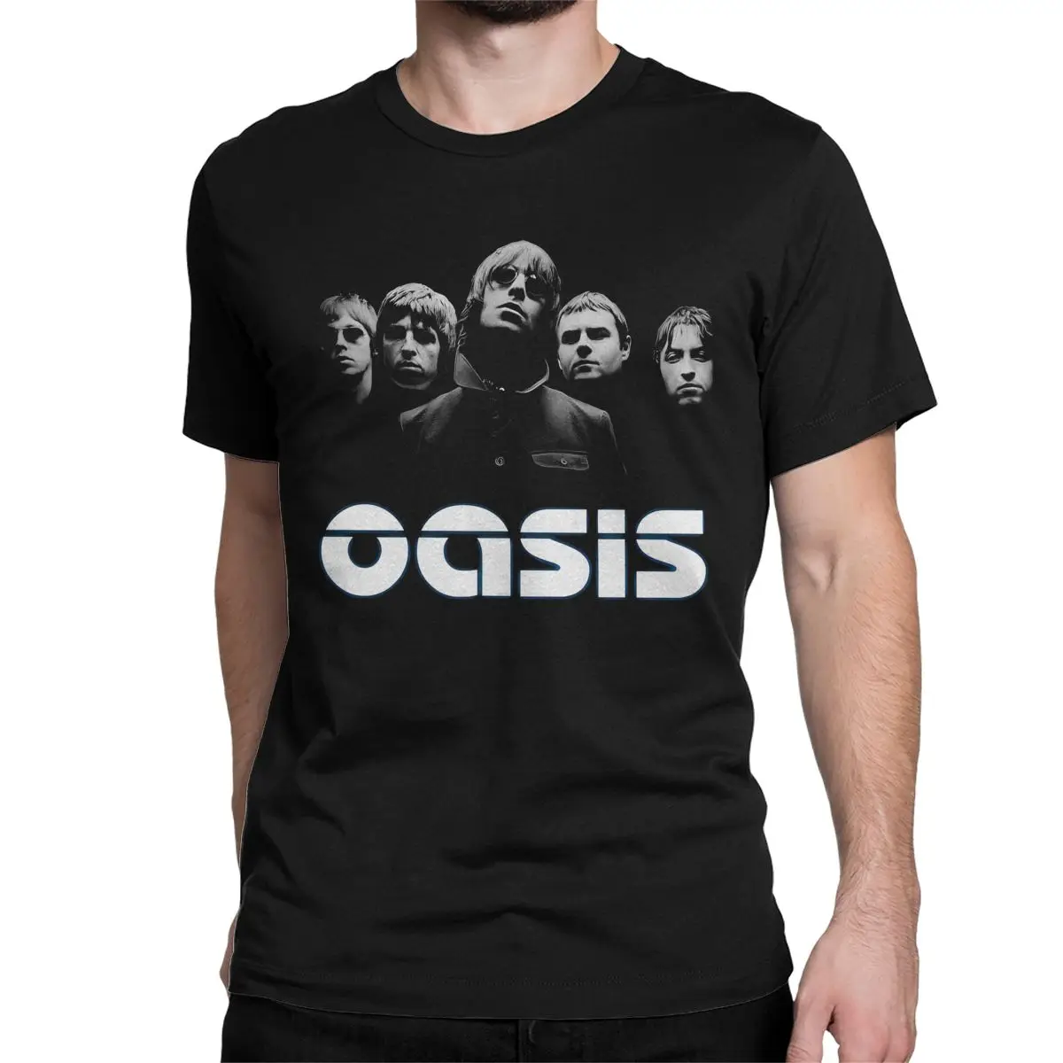 Men Women Definitely Maybe Rock Band Albums T Shirts O-Oasis Pure Cotton Clothing Short Sleeve Crewneck Tees Summer T-Shirts