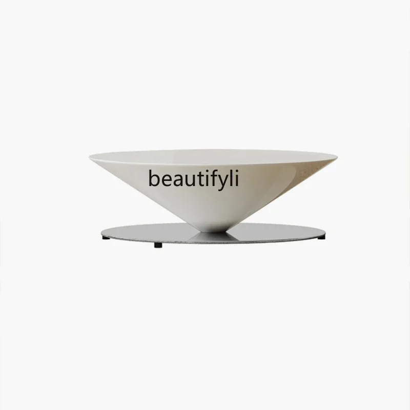 Italian round Suspension Simple Modern Living Room Creative Inverted Triangle Tapered Designer Special-Shaped Tea Table