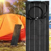 18V 50W ETFE Flexible Solar Panel Bendable Solar Panel for Rooftop Power Generation, Backpacks, Tents 1060x280mm