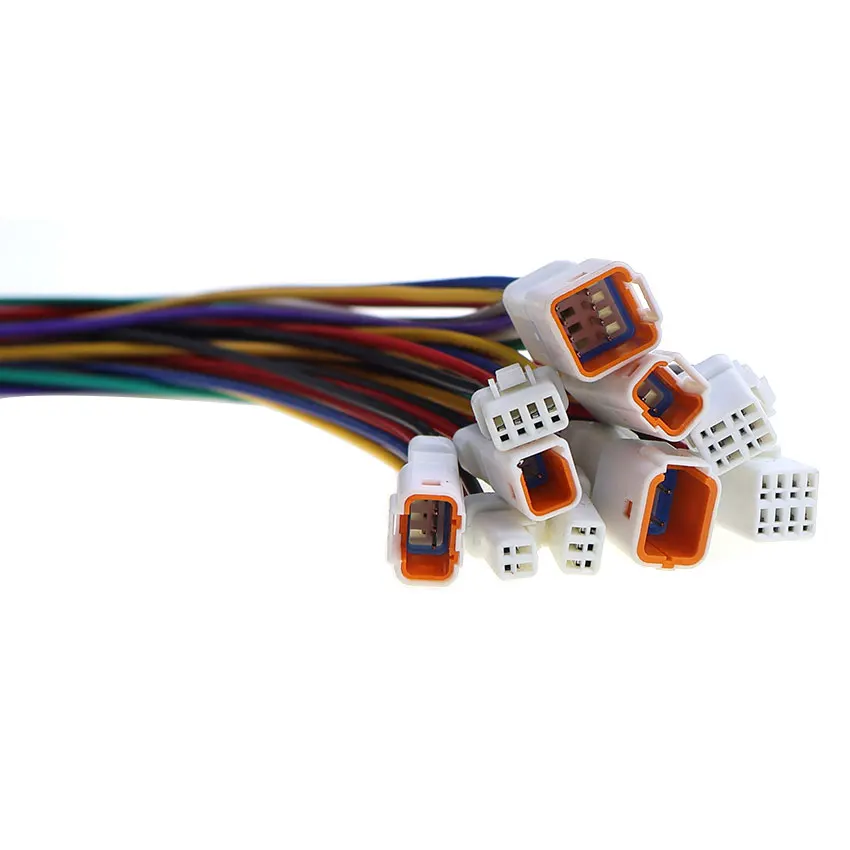 YuXi JST JWPF Automobile Car Waterproof Connector 2/3/4/6/8Pin Male Female Harness Plug Socket With 20cm Wire