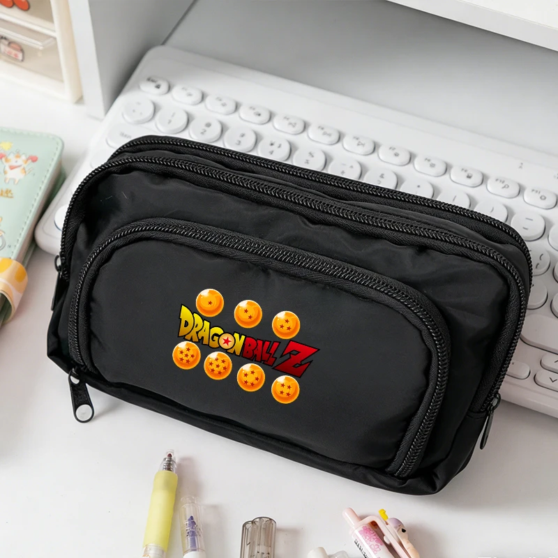 

Dragon Ball Student Pencil Case Large Capacity Pencil Bag Anime Print Multi Pocket Pen Pouch Boy Stationery Organiser Bags Gift