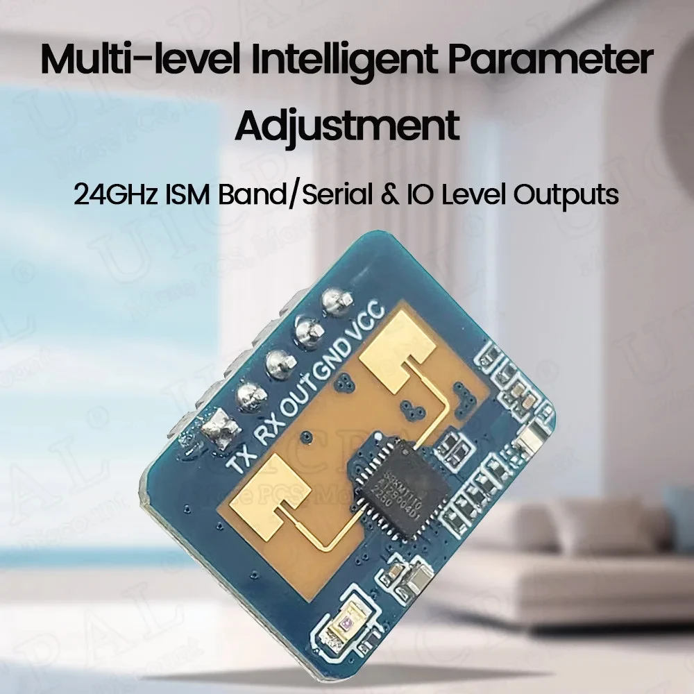 LD2410C 24GHz Human Presence Sensor FMCW Wave Radar Induction Module Body Heartbeat Detection Sensors High Accuracy