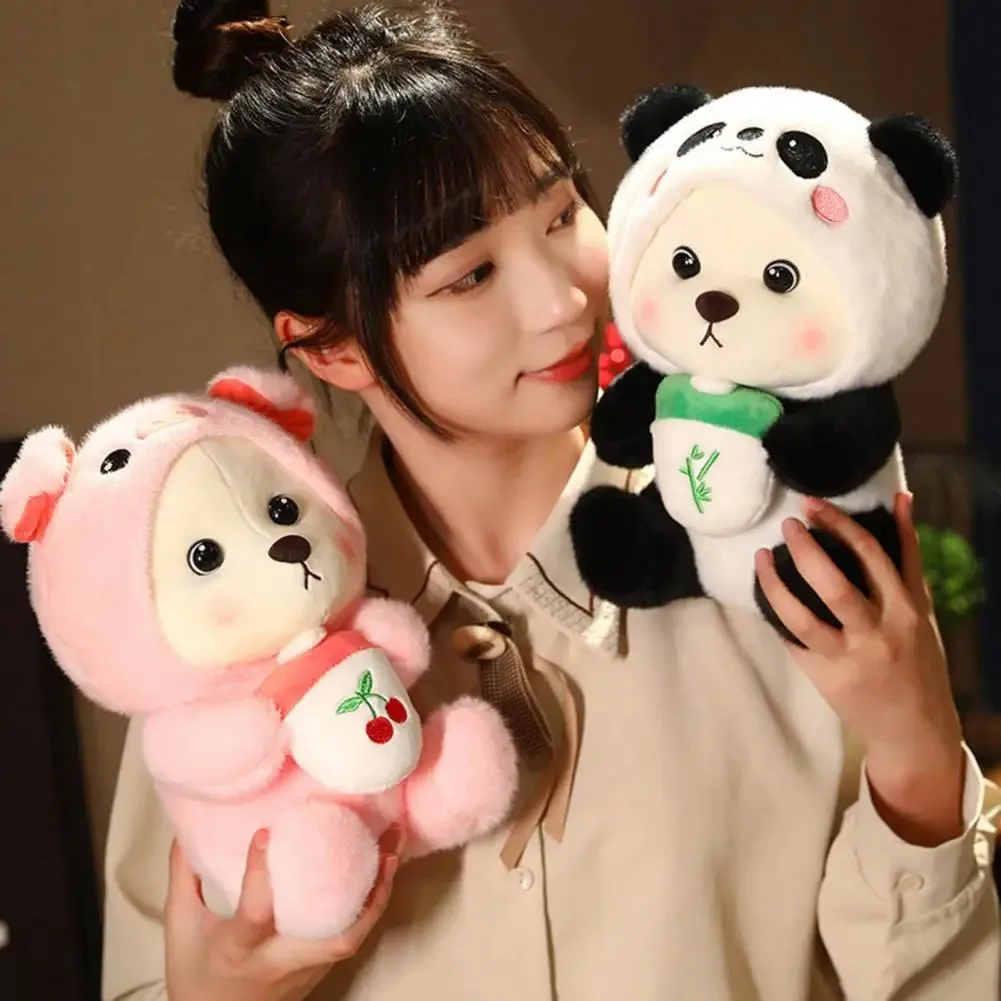 カワイイ-巨大なクマのコスプレ,パンダ人形,創造的なぬいぐるみ,漫画の動物園,ぬいぐるみ,枕を投げる,誕生日のクリスマスプレゼント,家の装飾