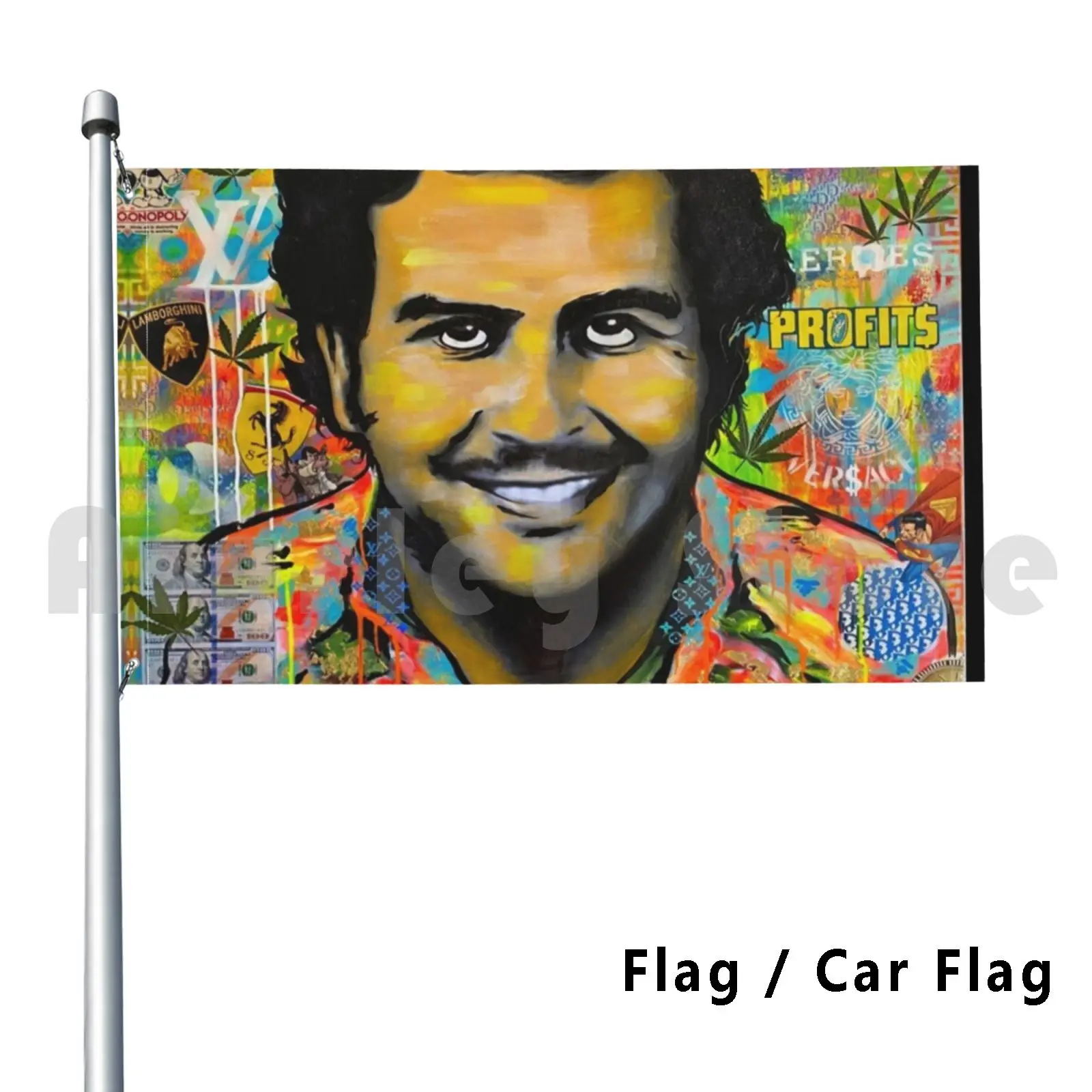 El Patron Pablo Escobar Cartel Fan Art & Merch Outdoor Decor Flag Car Flag Pablo Escobar Escobar Pablo Escobar Pablo