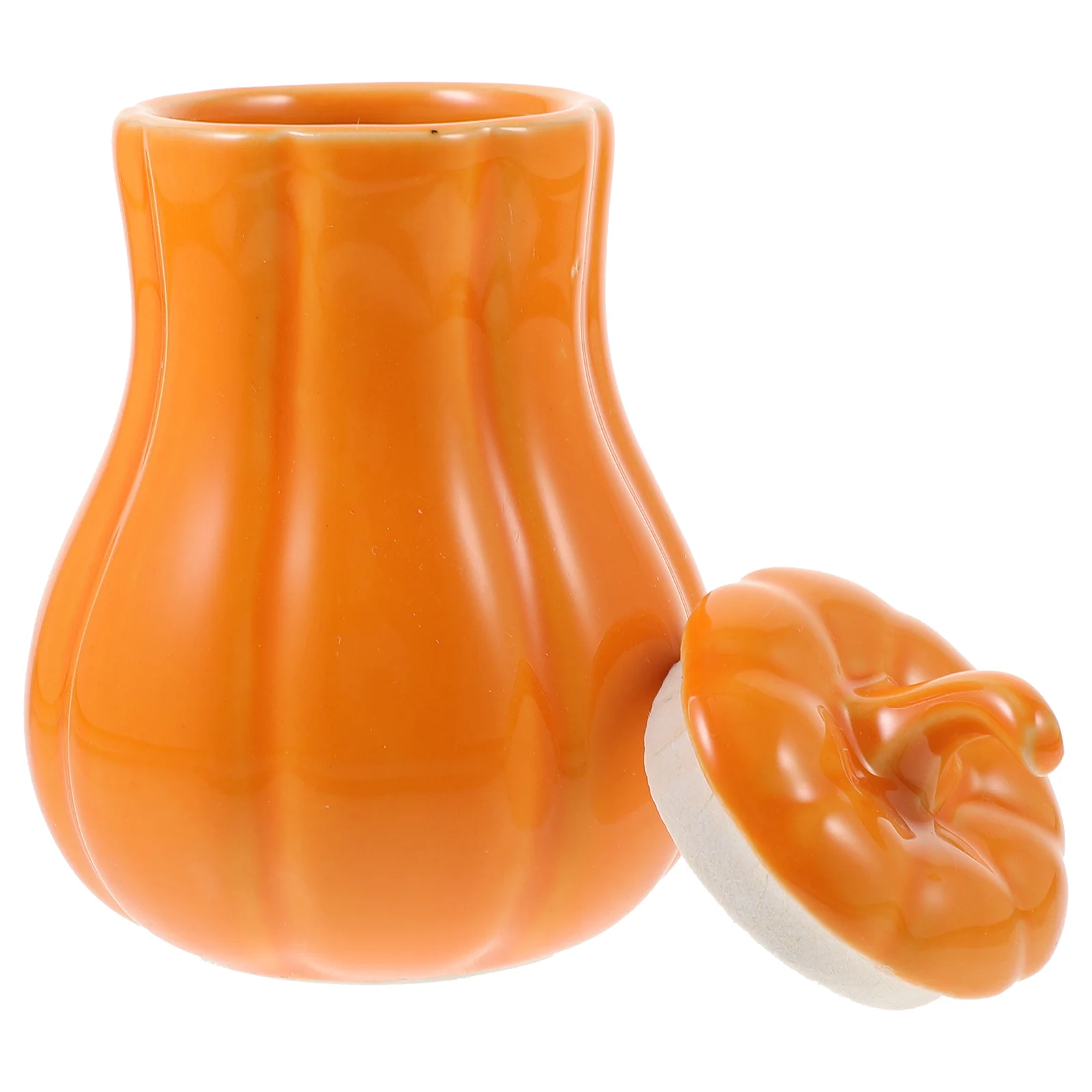 

Storage Tank Candy Container Food Containers with Lids Pumpkin Shaped Canister Coffee Bean Jar Ceramics