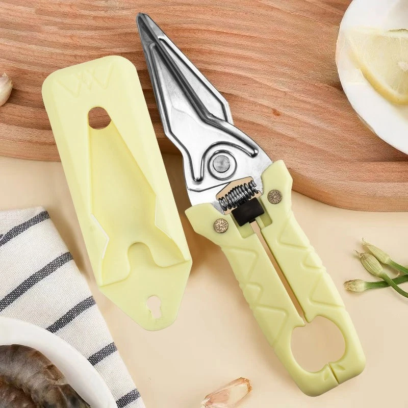 Stainless Steel Kitchen Scissors, Magnetic Chicken Bone Shears for Refrigerator, Heavy Duty Poultry Cutter