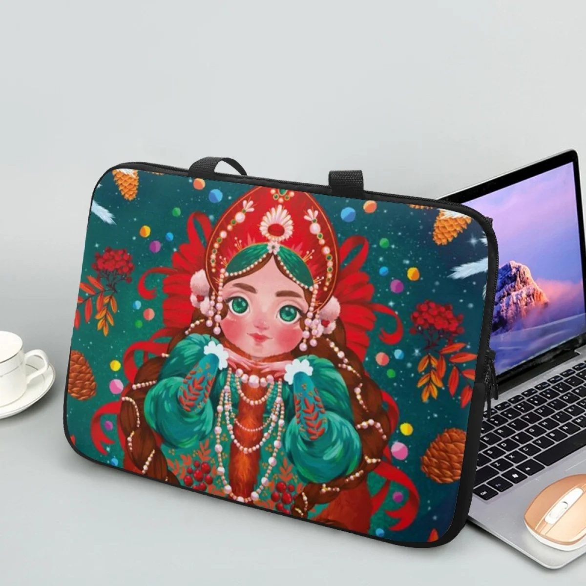 

Russian Love Doll Laptop Bags Lovely Matryoshka Doll Case Cover Pouches Computer Tablet Handbags Travel Universal Cумка женская