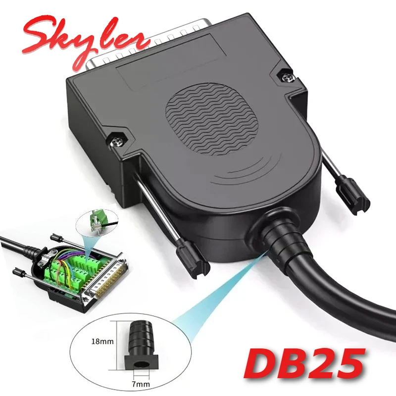 Industrial DB25 Male Female Plug Adapter Soldering-free D-SUB 25PIN Breakout Parallel Port Plug DB 25 Weld-free Serial Connector