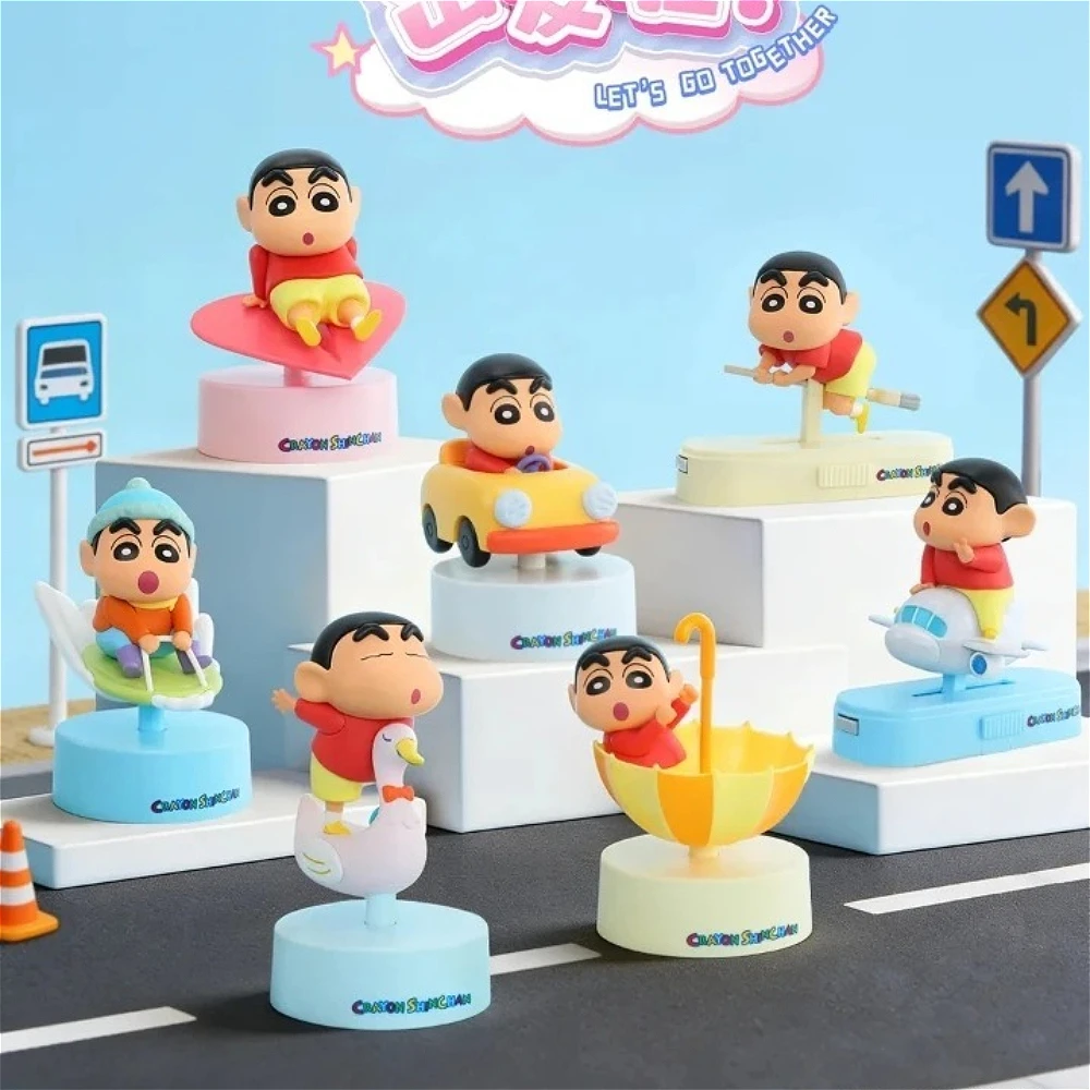 

Crayon Shinchan Let's Go Together Car Air Freshener Blind Box Peripherals Figure Doll Cute Desktop Ornament Mystery Bag Toy Gift