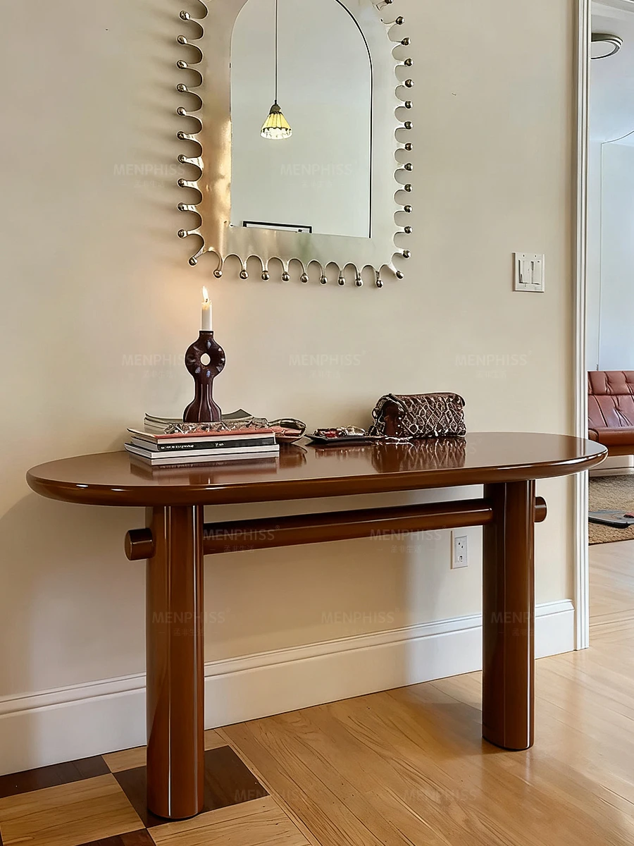 Entrance deck, against the wall, view deck, corridor decorative table, Italian style