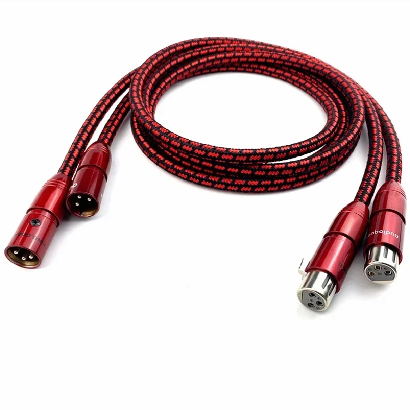 Pair HiFi Audio Interconnect Line King Cobra PSC Copper XLR Balanced Cable with Box