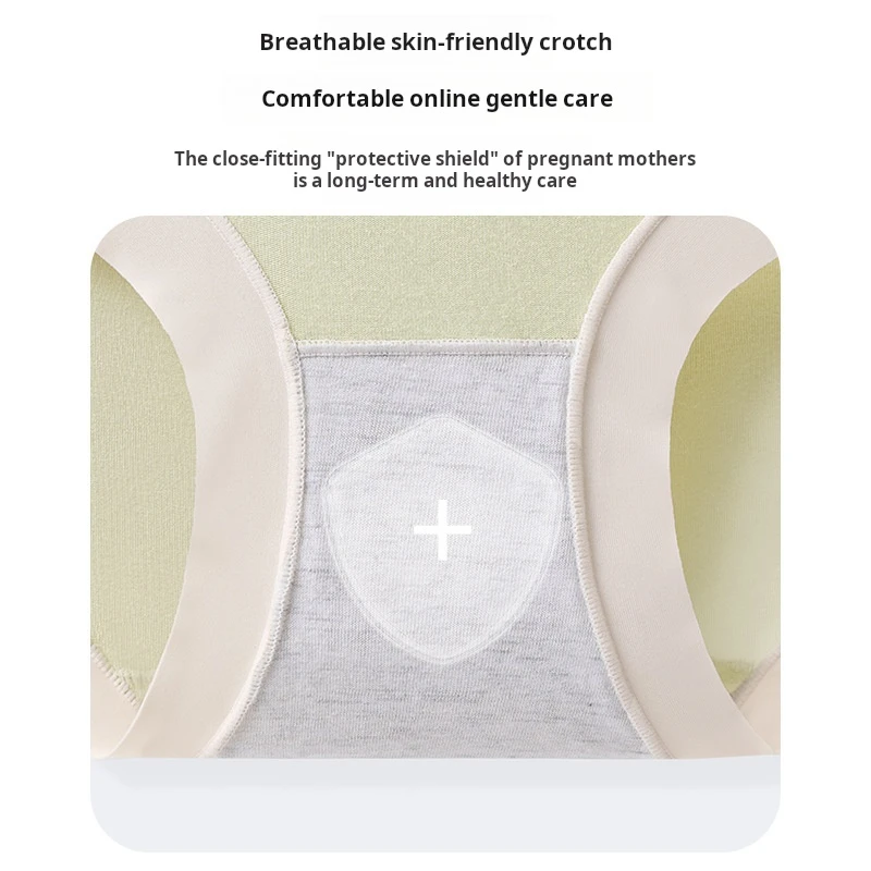 ملابس داخلية للأمهات مكونة من 3 قطع سراويل داخلية عالية الخصر لدعم الحمل مضادة للبكتيريا وقابلة للتنفس للنساء ملابس داخلية للحمل