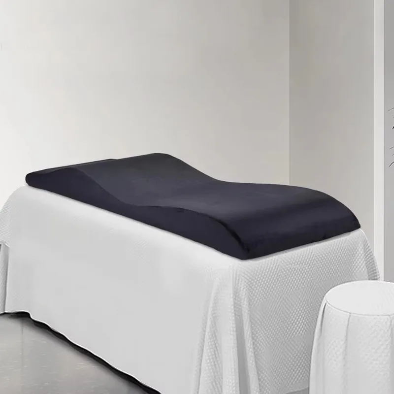 

China Factory Spa Beauty Bed Massage Cushion Ergonomic Design Curved Eyelash Mattress Lash Bed Topper with Removable Cover
