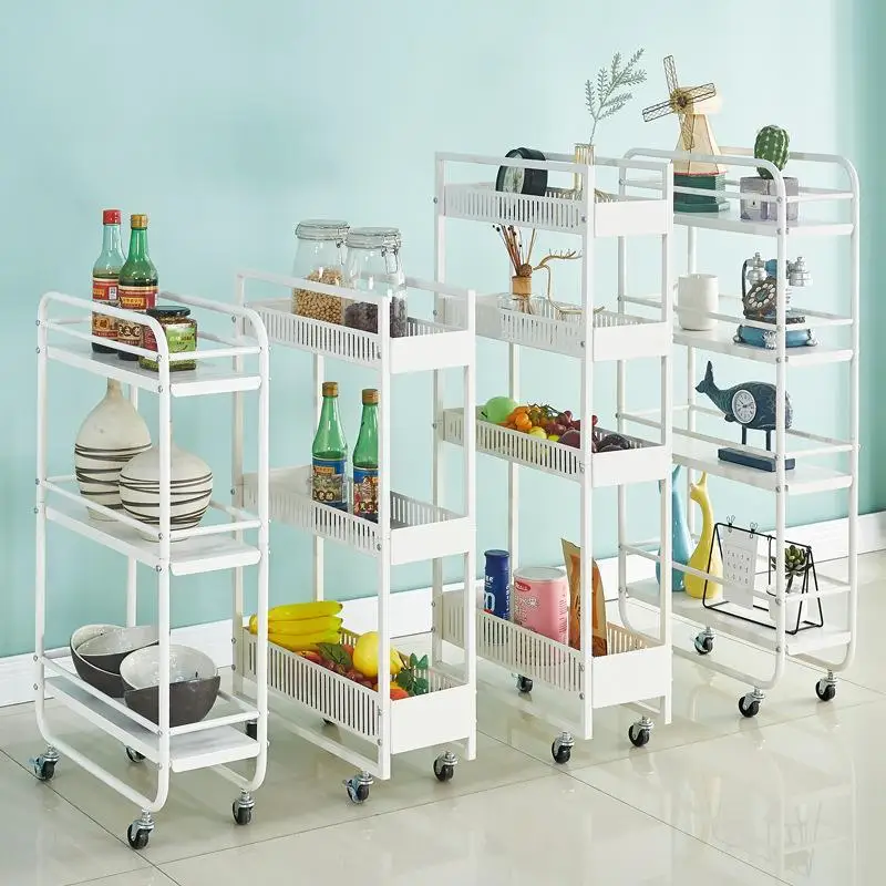 

Shelf Kitchen Trolley Carbon Steel Cabinet Living Room Bathroom Storage Shelf Kitchen Islands Trolleys Utility Cart Rolling Ins