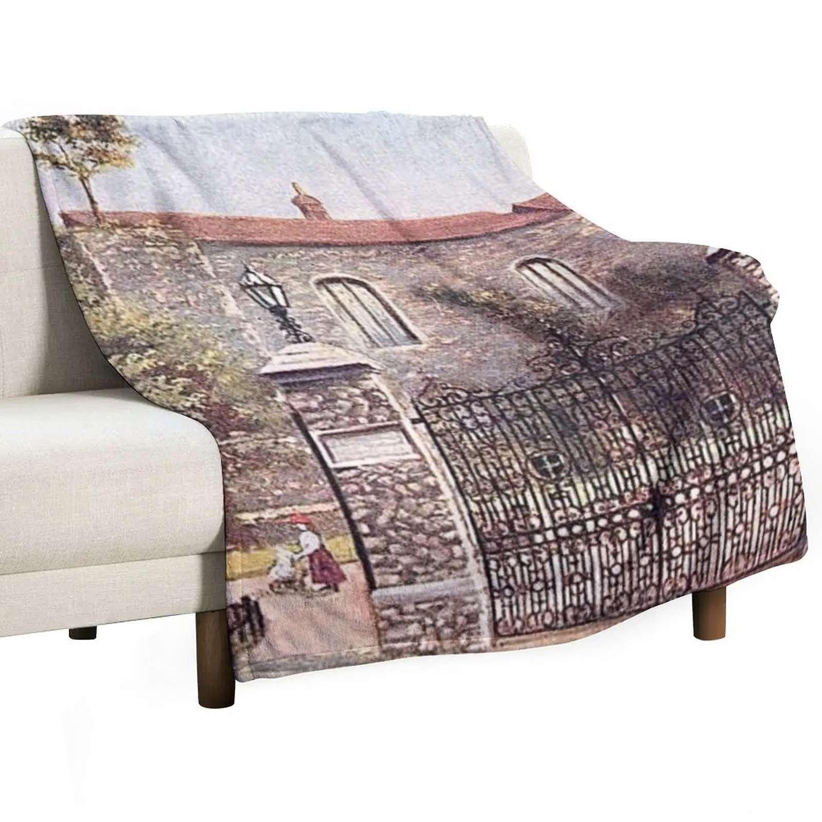 

Colchester Castle, Essex, England Throw Blanket Sofa wednesday valentine gift ideas Stuffeds Blankets