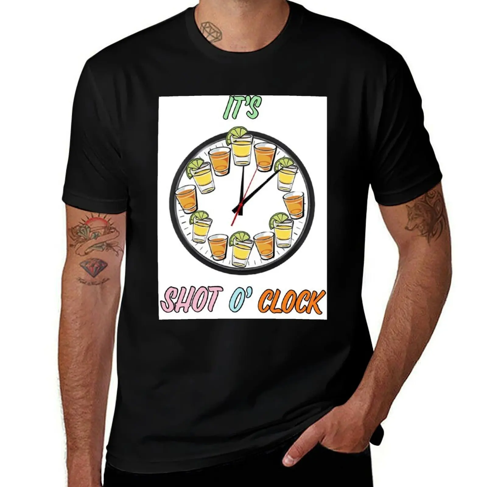 Shot O Clock T-Shirt Worker Basic Short Sleeve Tee T-Shirt
