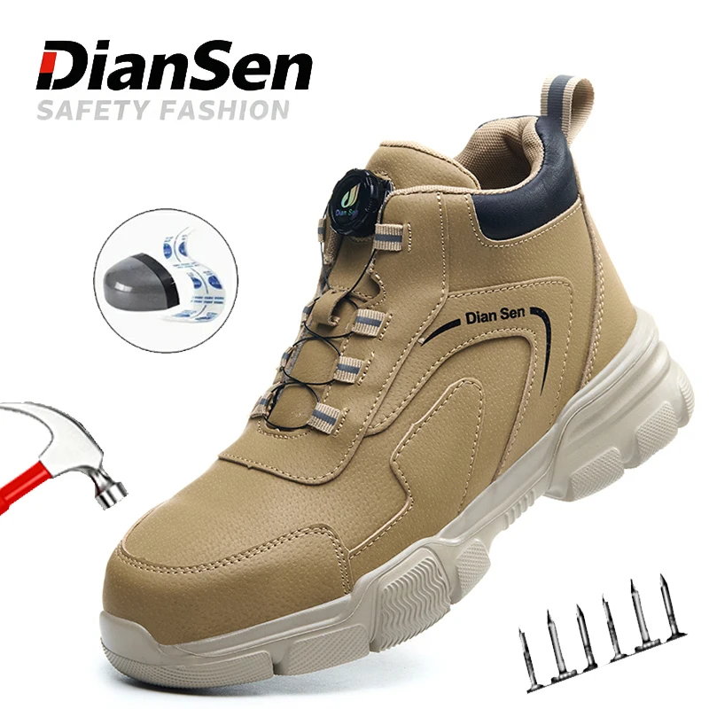 

Мужские защитные рабочие ботинки, промышленная обувь со стальным носком, водонепроницаемые нескользящие ботинки, неразрушимая противоударная обувь, рабочая обувь
