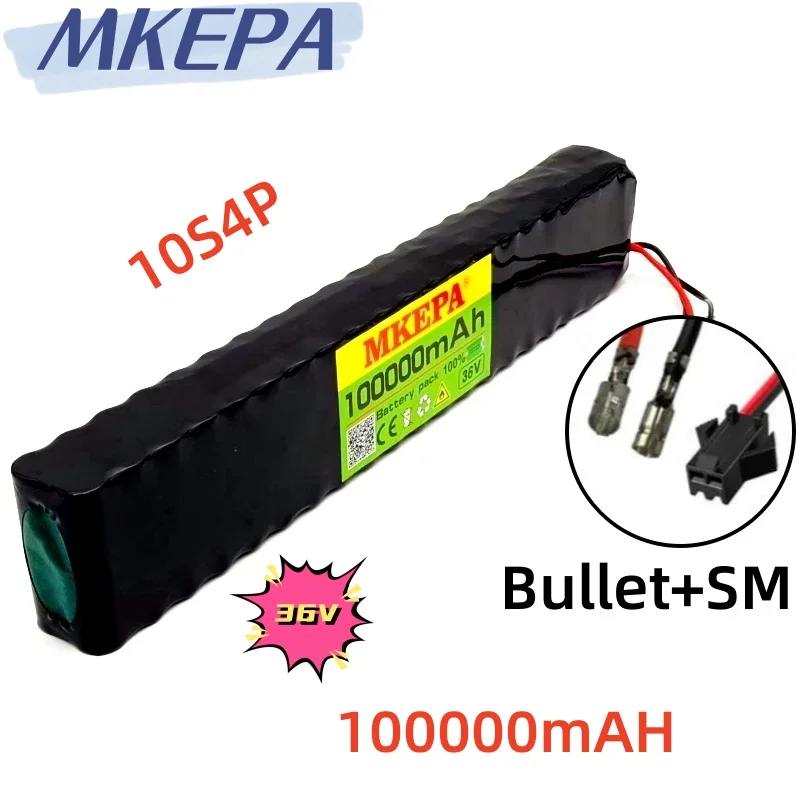 10S4P 36V 100000mAh Electric Scooter Lithium Battery 18650 battery pack 36V 100Ah Electric Scooter Electric Scooter Battery 36v