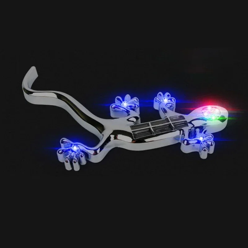 

Led Car Gecko Solar Warning Signal Light ABS Sticker Installation Vibration induction High Bright Auto Exterior Atmosphere Lamp