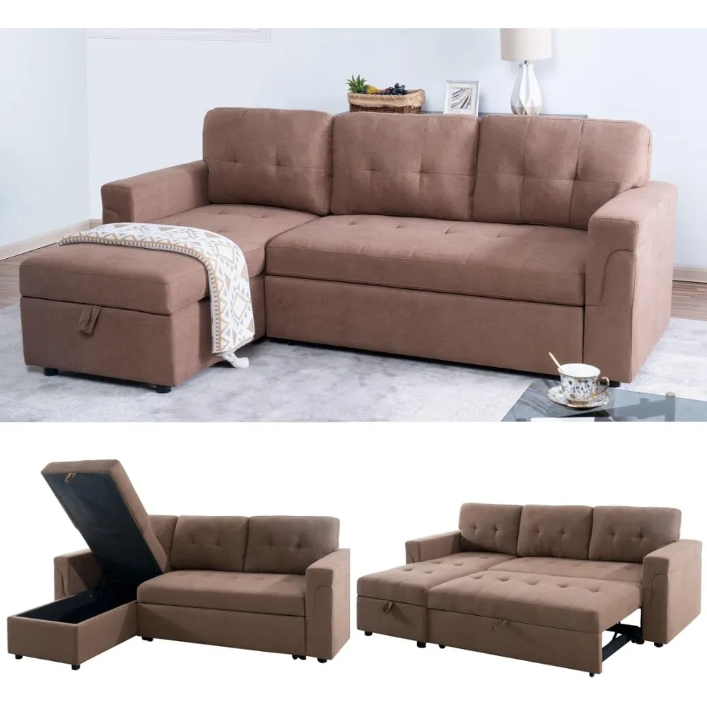 

Transform Any Space: Sleeper Sectional Sofa with Convertible Sofa Bed & Inviting Chaise. Find Tranquil Comfort with