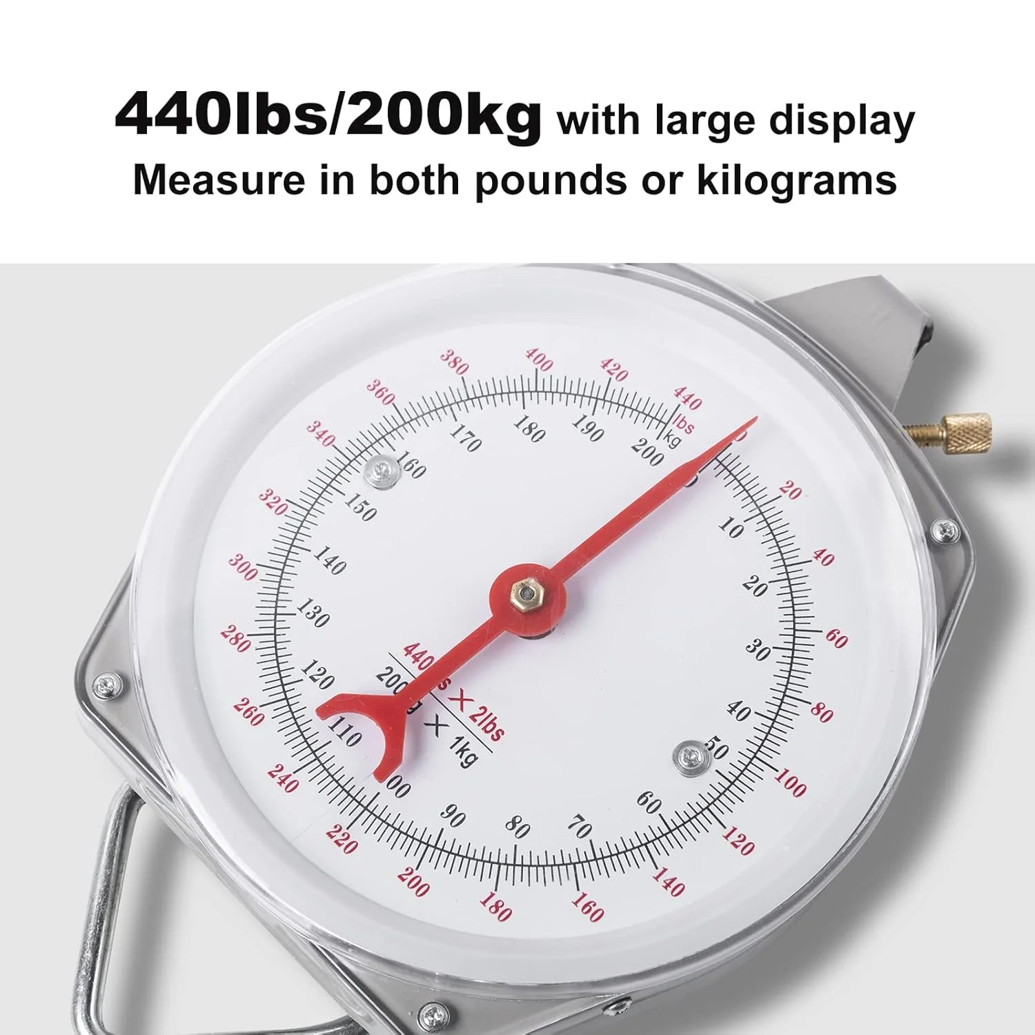 

Goture High Precision Mechanical Hanging Scale 50kg/200kg/250kg Selectable for Kitchen Farm Fishing Industrial Luggage Weighing