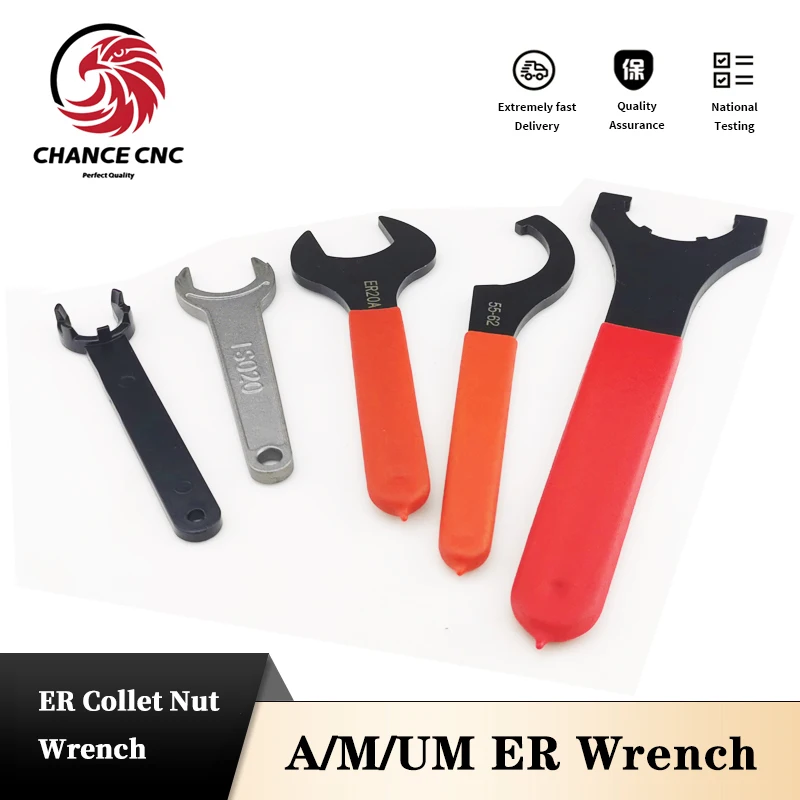 

1pc A/M/UM Type ER Collet Chuck Nut Wrench ER11/ER16/ER20/ER25/ER32 For Cnc machining center engraving machine ER Spanner