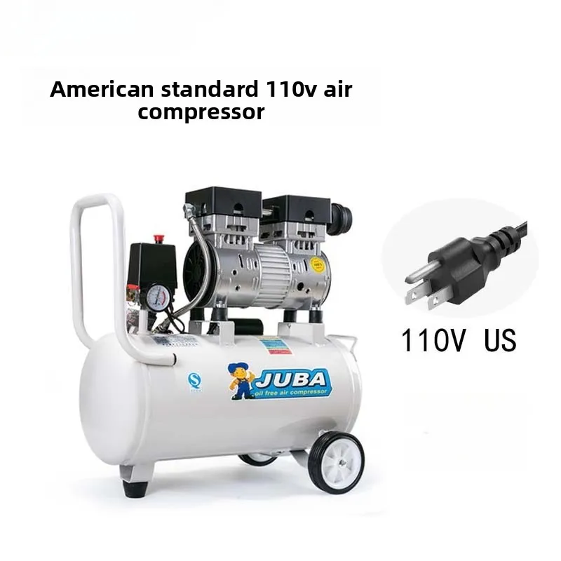 110V air compressor American standard 60HZ air pressure pump 550/600/750w800w industrial oil-free silent pump air compressor