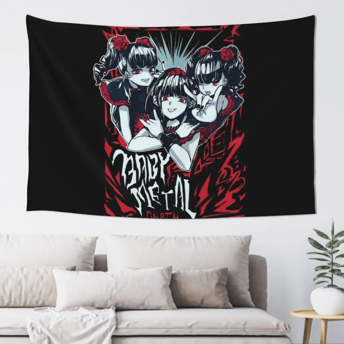 

Baby Metal Design Tapestry Outdoor Decor Decoration Home Hanging Wall Tapestry