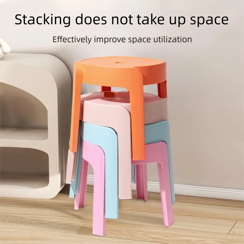 Modern minimalist trendy stackable dining table stool, thickened pinwheel stool, minimalist chair