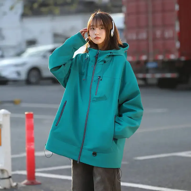 Outdoor Waterproof Hiking Raincoat Woman Windbreaker Coat Autumn Fishing Camping Windproof Cycling Jackets Korean Woman Clothing