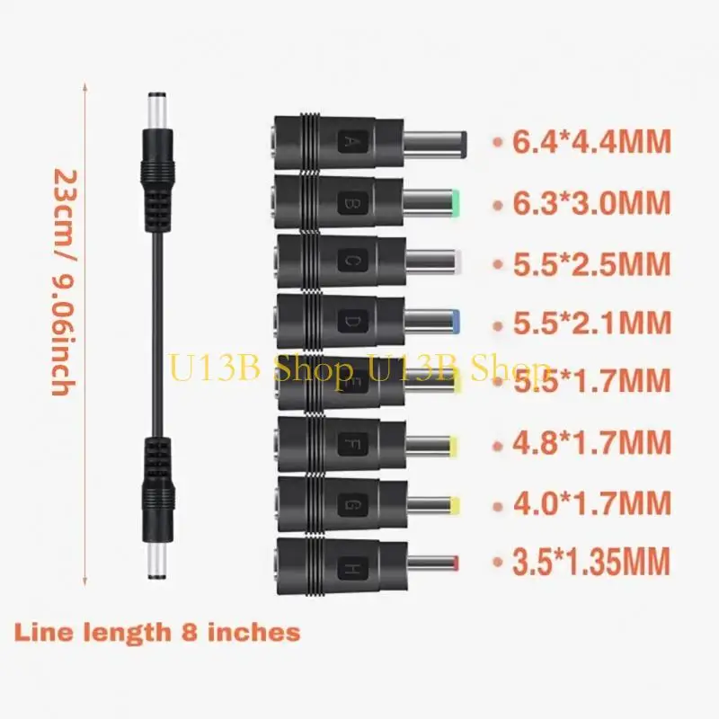 U13B DC5521 Power Cable 5.5x2,1 мм с 8 разъемами поддерживает до 3A ток