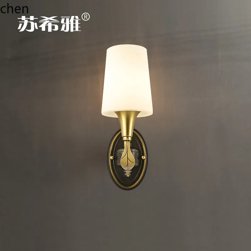 Zml minimalist modern pastoral bedroom bedside aisle balcony living room background wall decoration