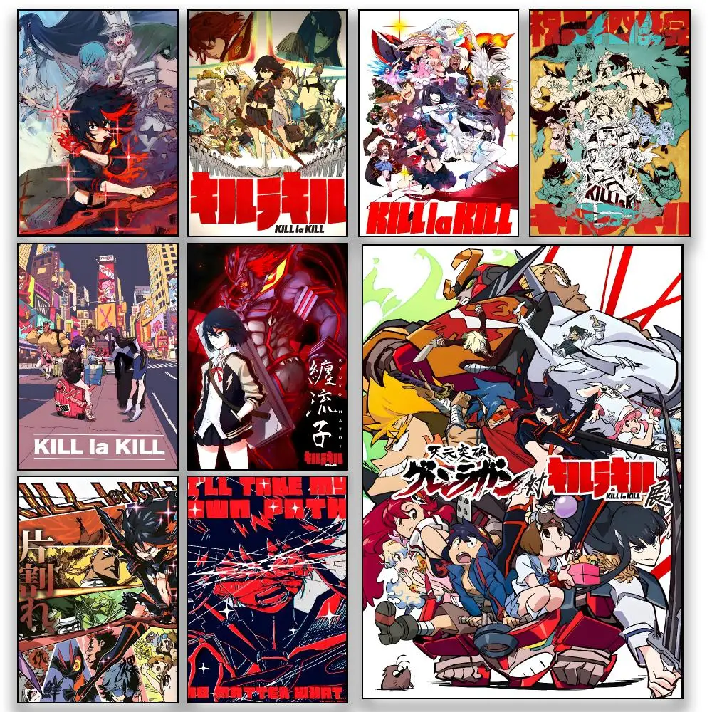 Anime K-KILL la KILL Action Japanese Girl Series Poster HD Wall Decor for Bedroom Living Room Dorm Bar Cafe Office Gift
