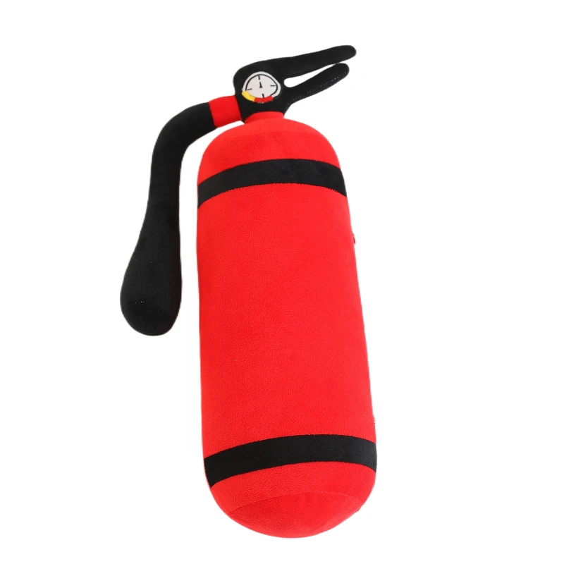 Almohada larga de felpa de fuego rojo de 49x18cm, herramienta de bombero de rescate de emergencia, regalo para hombres