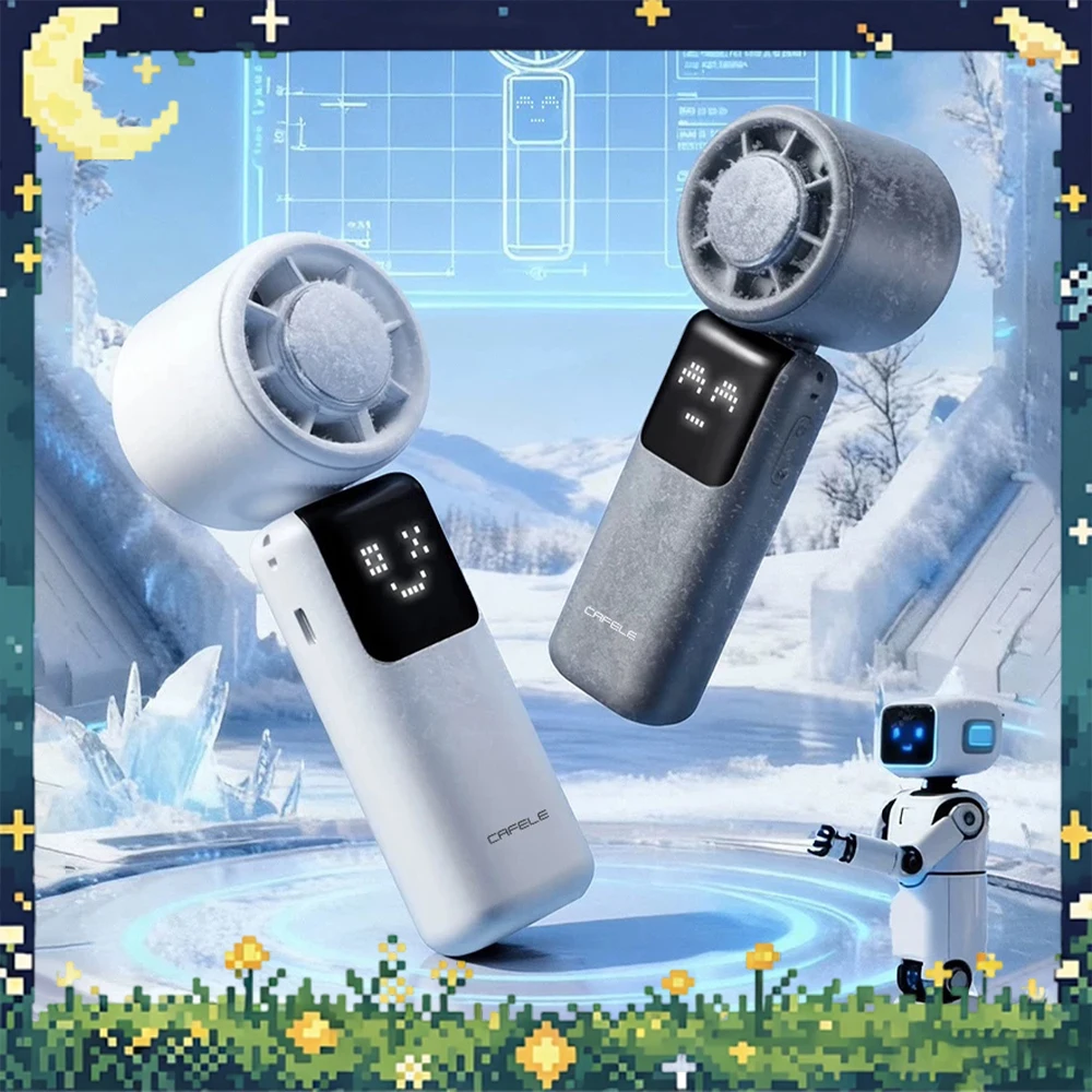 Cafele F8 AI Emoticon Pack Handheld DC Brushless Motor Handheld Electric Small Fan Fourth Gear Wind Power Reduce Noise Gifts