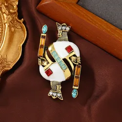 SHMIK Classic Women Chess Poker Creative Enamel Badges Pins Vintage Baroque Middle Design Suit Office Accessories Jewelry Brooch