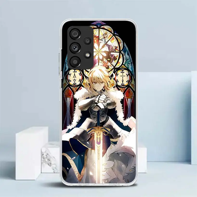 Fate Zero Stay Night Saber Soft Cover for Samsung Galaxy A52 A53 A54 A12 A13 A14 Phone Case A32 A33 A34 A22 A23 A24 A04S A03S A0