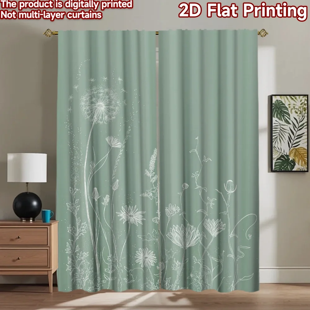 

1pc 2D flat Photography Backdrop Popular Background cloth Delicate Dandelion Sketch 100% Polyester Birthday Party Perfect for