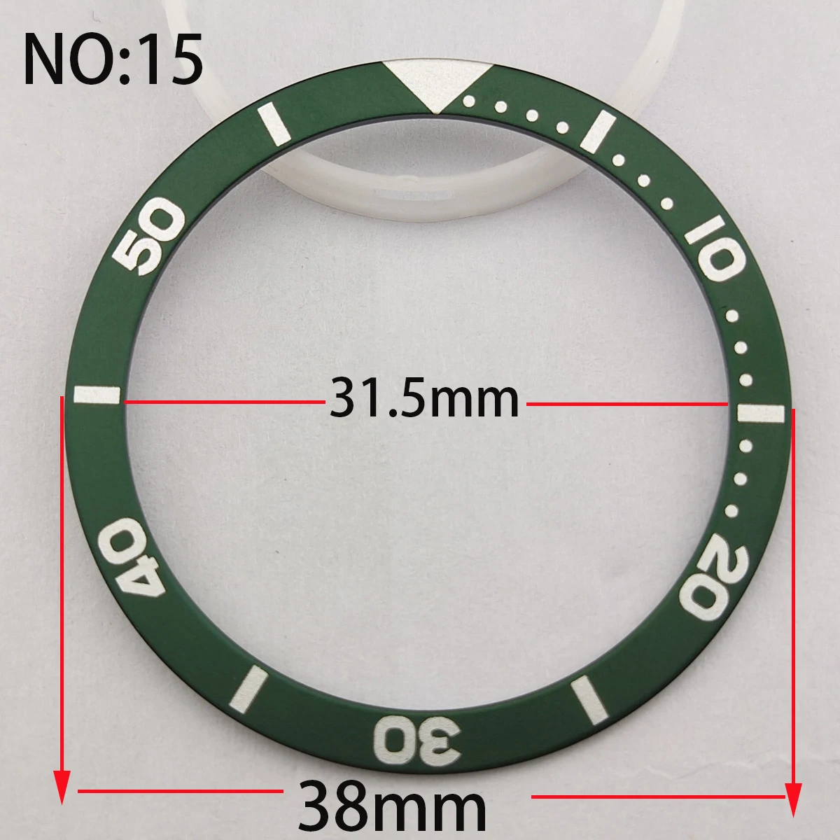 38mm Flat Aluminum Bezel Insert Ring NH35 Bezel watch bezel fit skx007 Case nh36 watch case Replacement Accessories Watch Parts