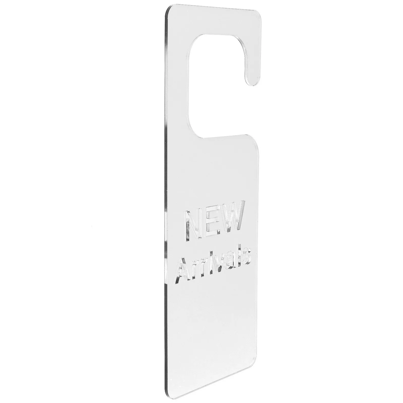 Mirror Acrylic Hanging Card High Transparency Display Tag for Clothing Shop Retail Store Advertising Suspended Acrylic Label