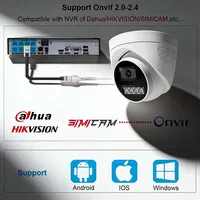 IP PoE Security IP Cmaera Onvif H.265 4K 8MP/5MP/4MP Option Audio Dome Color Night Vision CCTV Video Surveillance Camera For NVR 6