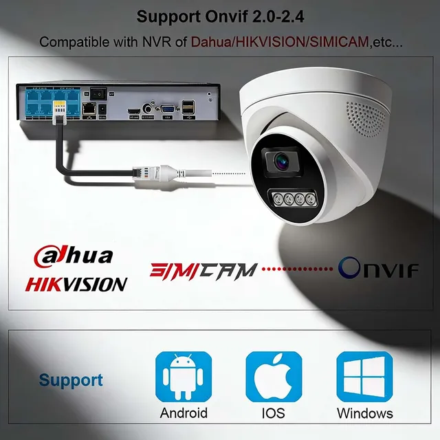 IP PoE Security IP Cmaera Onvif H.265 4K 8MP/5MP/4MP Option Audio Dome Color Night Vision CCTV Video Surveillance Camera For NVR 6 IP PoE Security IP Cmaera Onvif H.265 4K 8MP/5MP/4MP Option Audio Dome Color Night Vision CCTV Video Surveillance Camera For NVR 6
