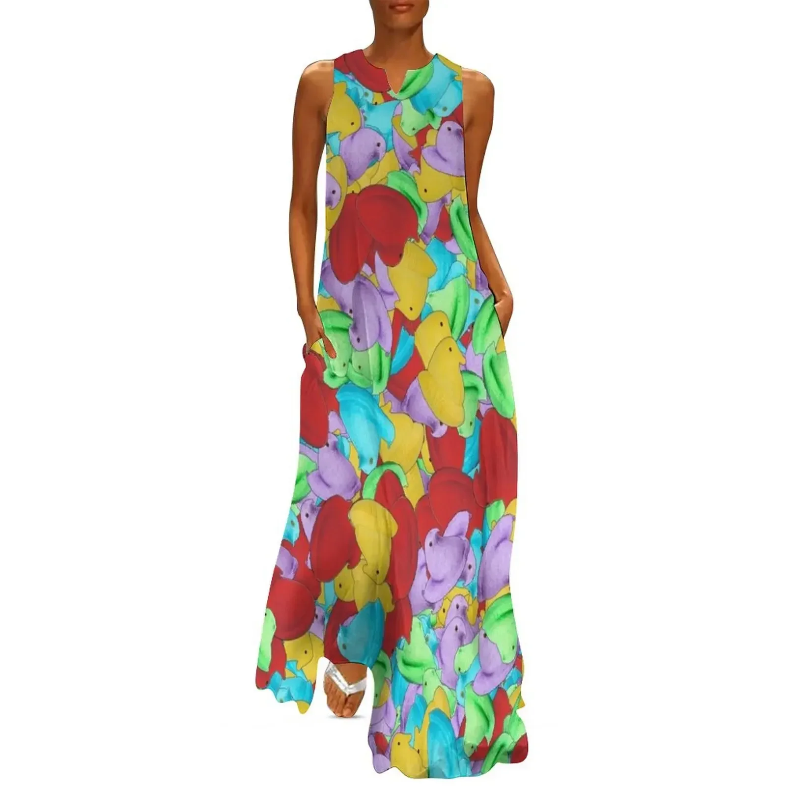 

Peeps Long Dress womens clothing Female dress party dresses women womans clothing Dress